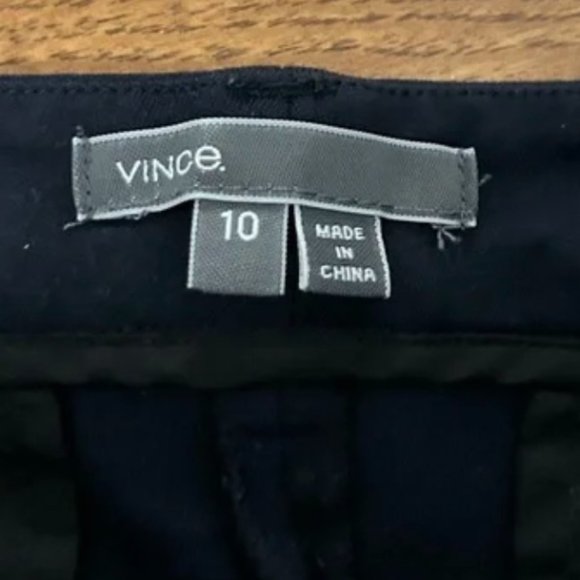 VINCE Leather Trim Ponte Slim Trouser Leggings Pants - MINT! - Picture 2 of 4